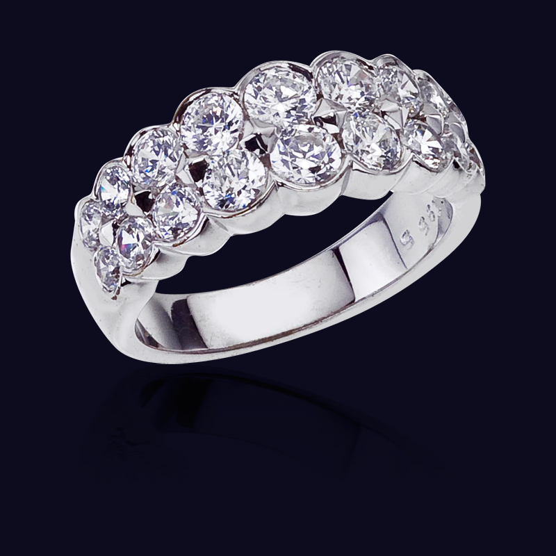 Platinum Diamond Wedding Band