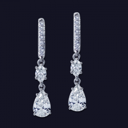 Platinum Diamond Drop Earrings