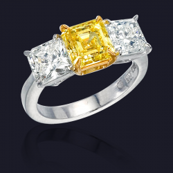 Platinum and 18K Yellow Gold Diamond Ring