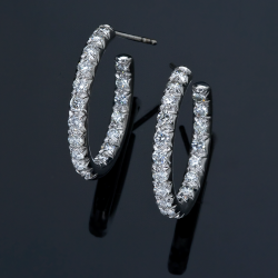 Platinum Diamond Drop Earrings