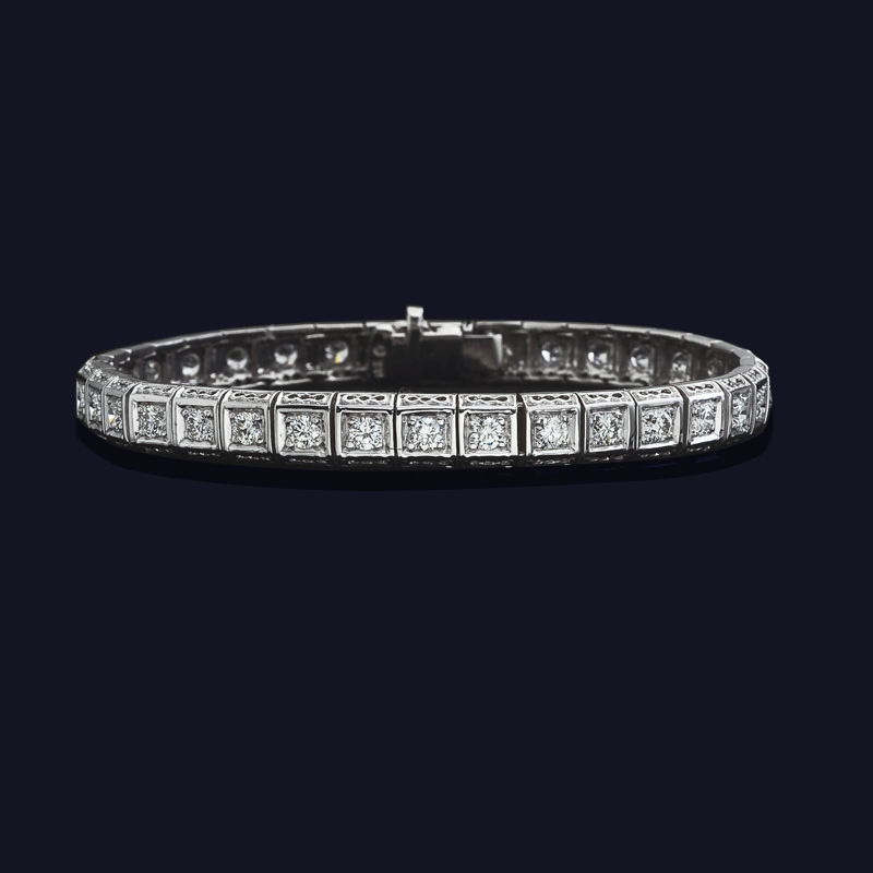 18K White Gold Diamond Bracelet