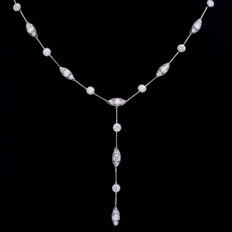 18K White Gold Diamond Necklace