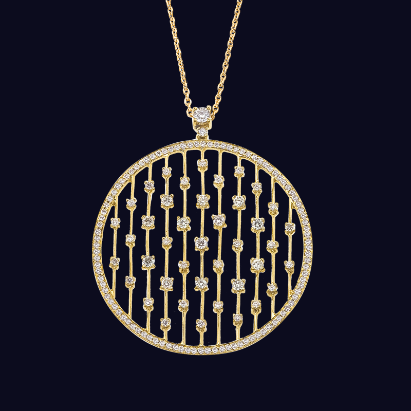 18K Yellow Gold Diamond Necklace